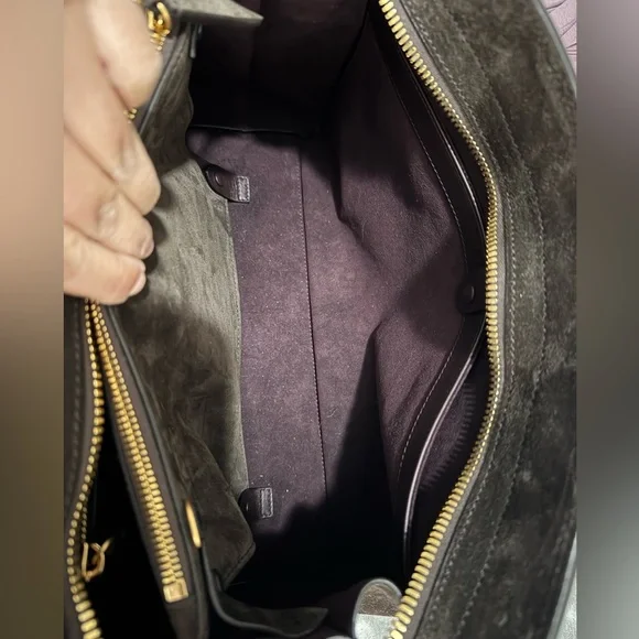 Metier London Private Eye Bag in Chocolate Suede - Picture 9 of 12